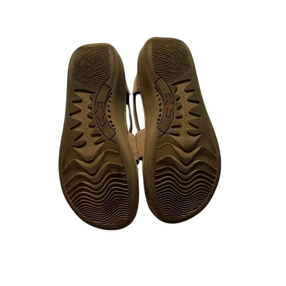 Earth Tan Floral Open-Toe Womens Sandals With Cushioned Sole size 7 - Picture 6 of 9